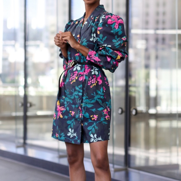 The Drop Dresses & Skirts - The Drop Signed Blake Floral Button Up Puff Sleeve Dress